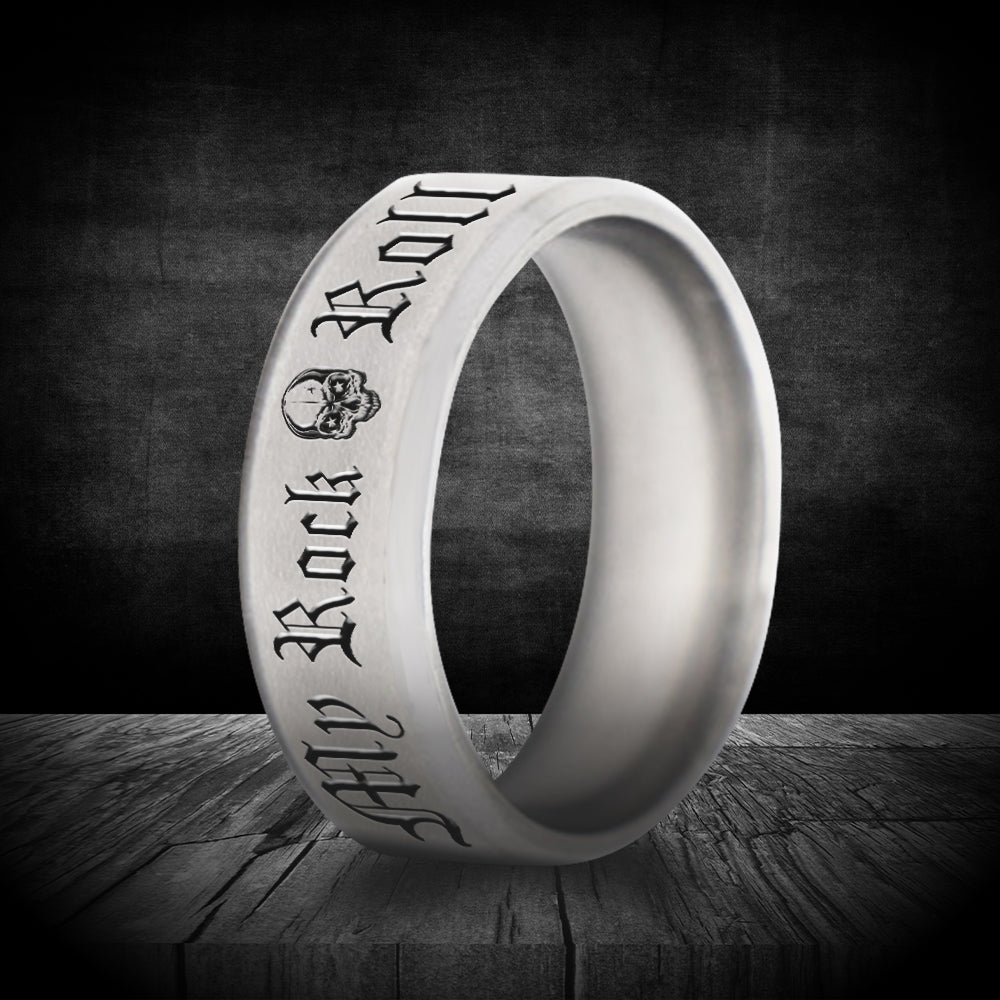 Mother's Day Gift Rock 'N' Roll Ring - Guitar - To My Rockin' Man - You Are The Beat In My Heart-Engravingift