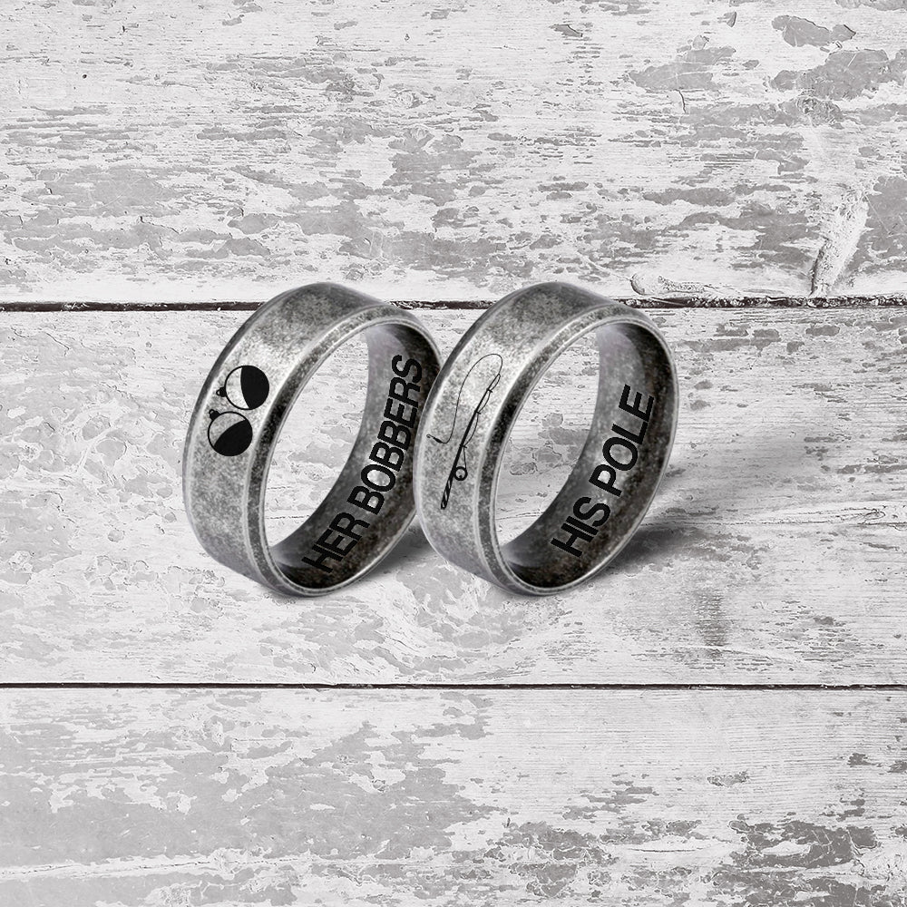 Mother's Day Gift  Fishing Couple Ring - Fishing - To My Fisherwoman - I Reel-y Love You-Engravingift