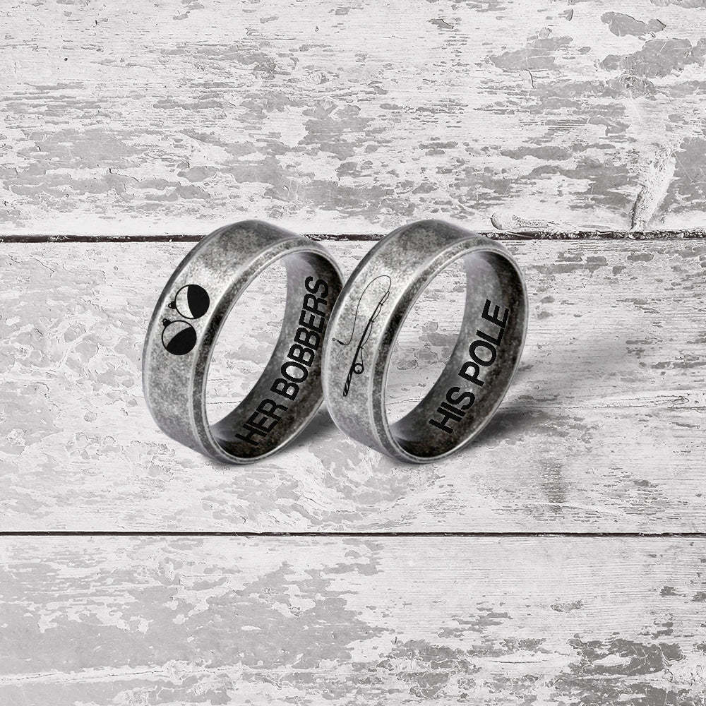 Mother's Day Gift  Fishing Couple Ring - Fishing - To My Fisherwoman - I Reel-y Love You-Engravingift