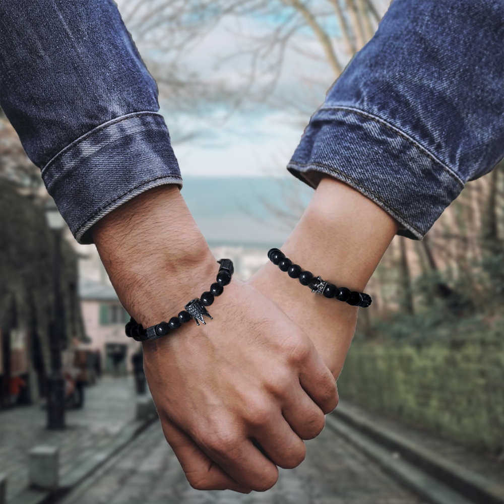 Christmas Gift King & Queen Couple Bracelets - I Love You