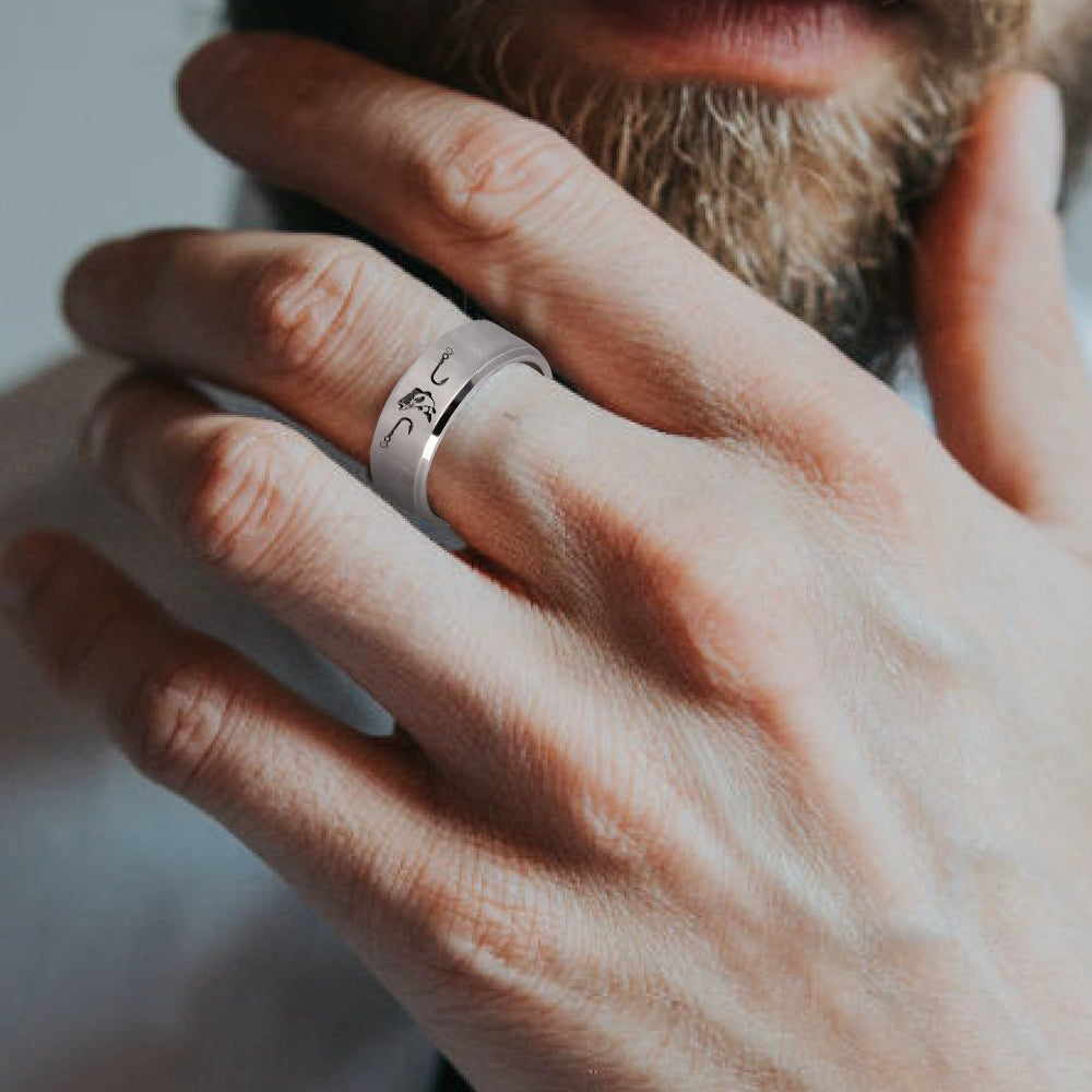 Mother's Day Gift Mother's Day gift Fishing Ring - Fishing - To My Man - I'll Love You Till The End Of The Line-Engravingift