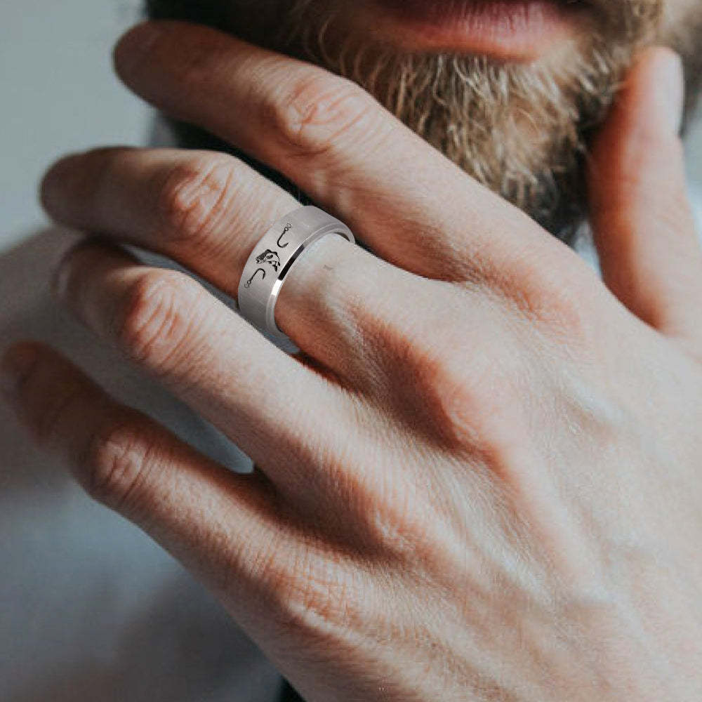 Mother's Day Gift Mother's Day gift Fishing Ring - Fishing - To My Man - I'll Love You Till The End Of The Line-Engravingift