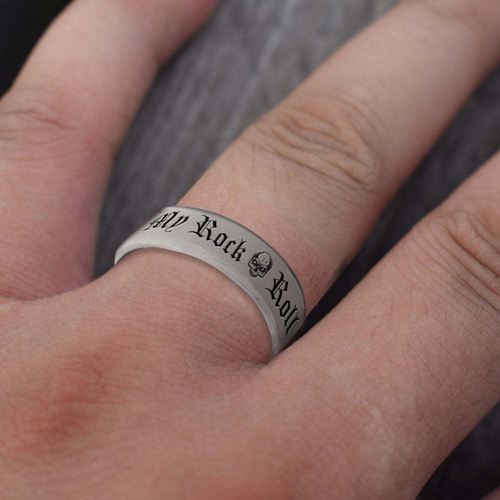Mother's Day Gift Rock 'N' Roll Ring - Guitar - To My Rockin' Man - You Are The Beat In My Heart-Engravingift