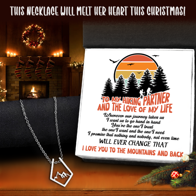 Mother's Day Gift Mountain Peak Necklace - Hiking - To My Hiking Partner - You're The One I Trust-Engravingift
