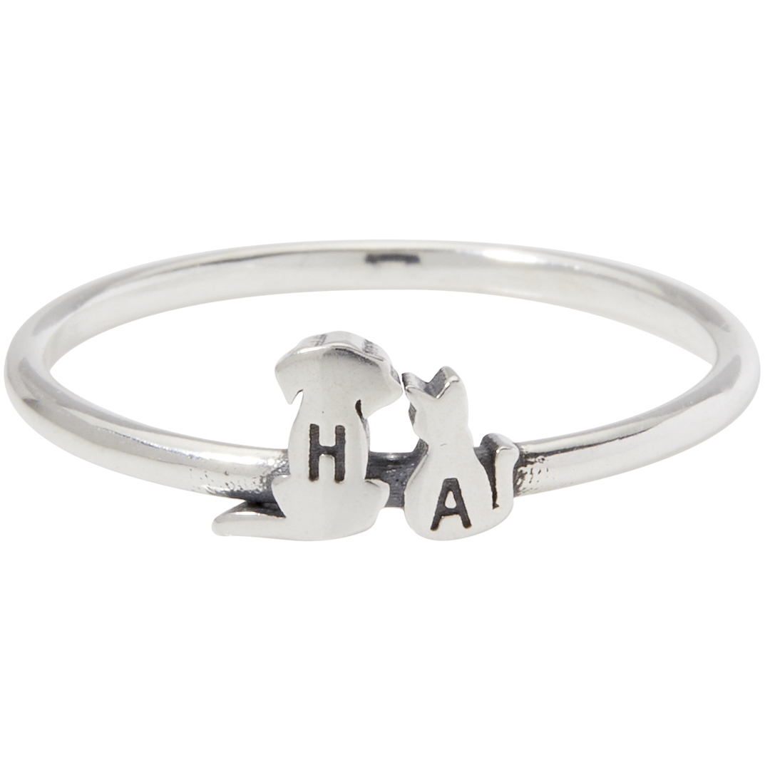 Mother's Day Gift Sterling Silver Animal Family Ring-Engravingift