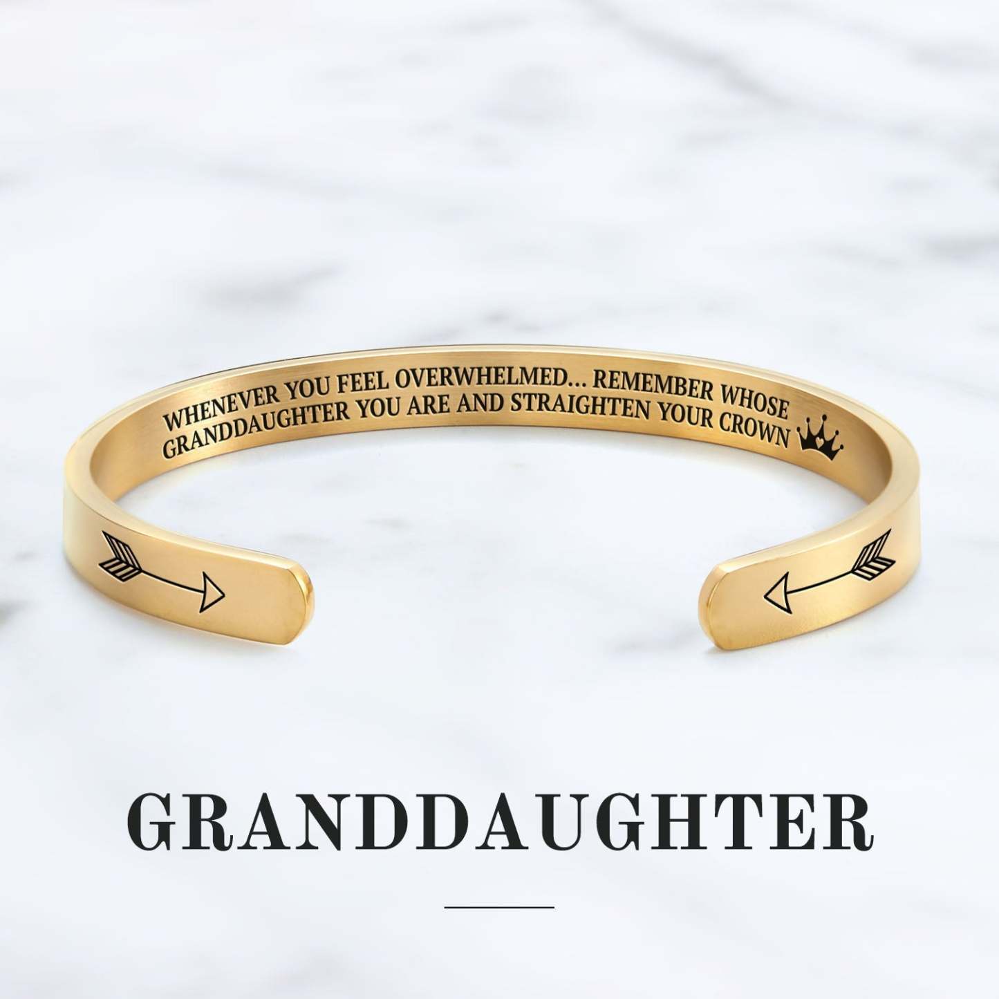 Mother's Day Gift Remember Who You Are and Straighten Your Crown Personalizable Cuff Bracelet-Engravingift