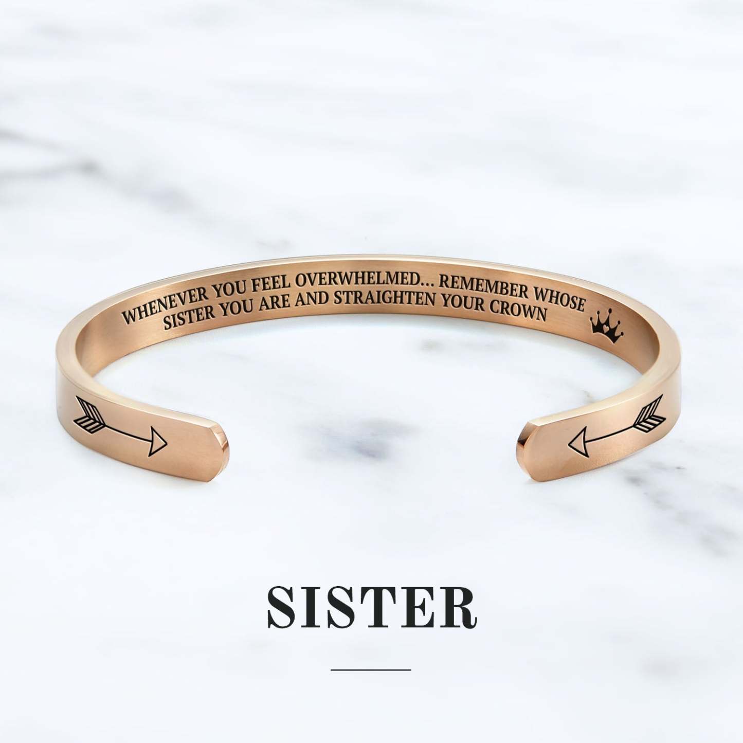 Mother's Day Gift Remember Who You Are and Straighten Your Crown Personalizable Cuff Bracelet-Engravingift