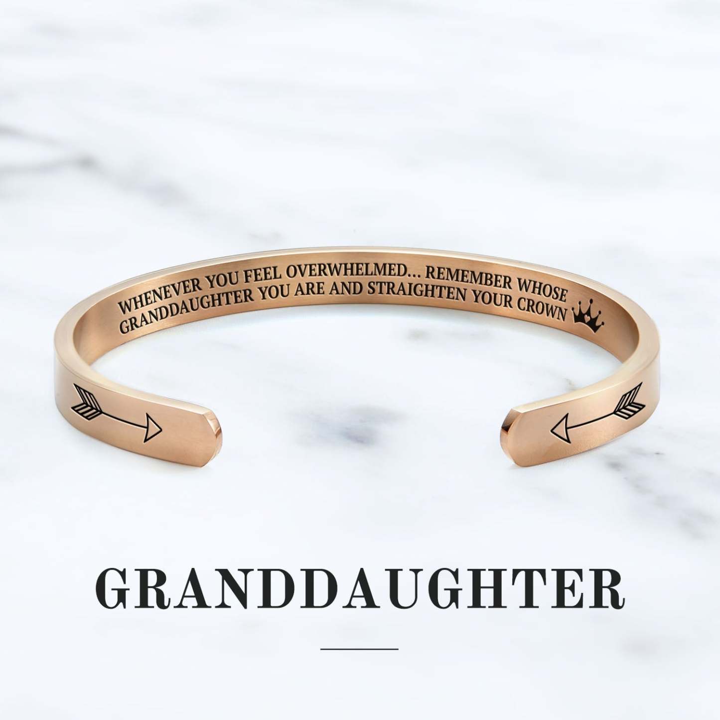 Mother's Day Gift Remember Who You Are and Straighten Your Crown Personalizable Cuff Bracelet-Engravingift