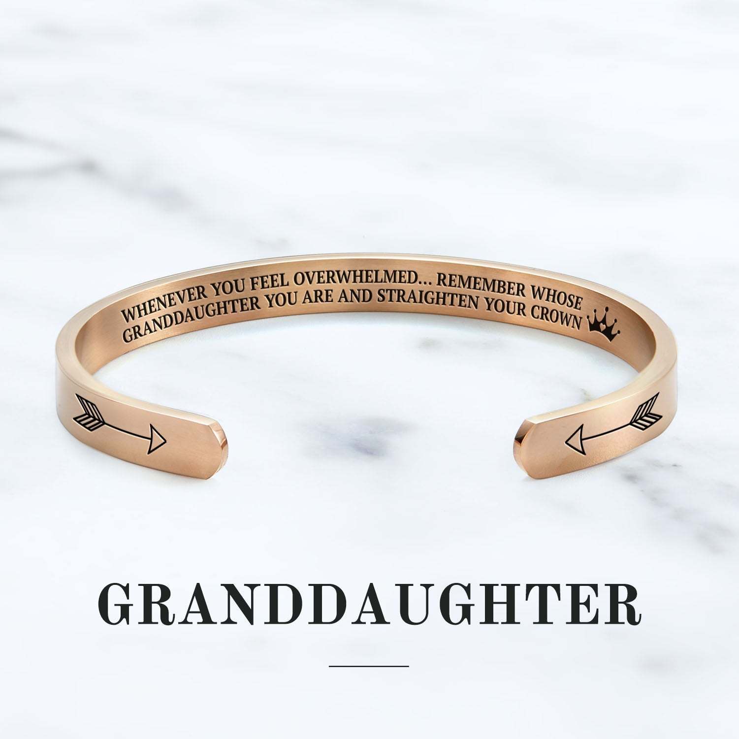 Mother's Day Gift Remember Who You Are and Straighten Your Crown Personalizable Cuff Bracelet-Engravingift