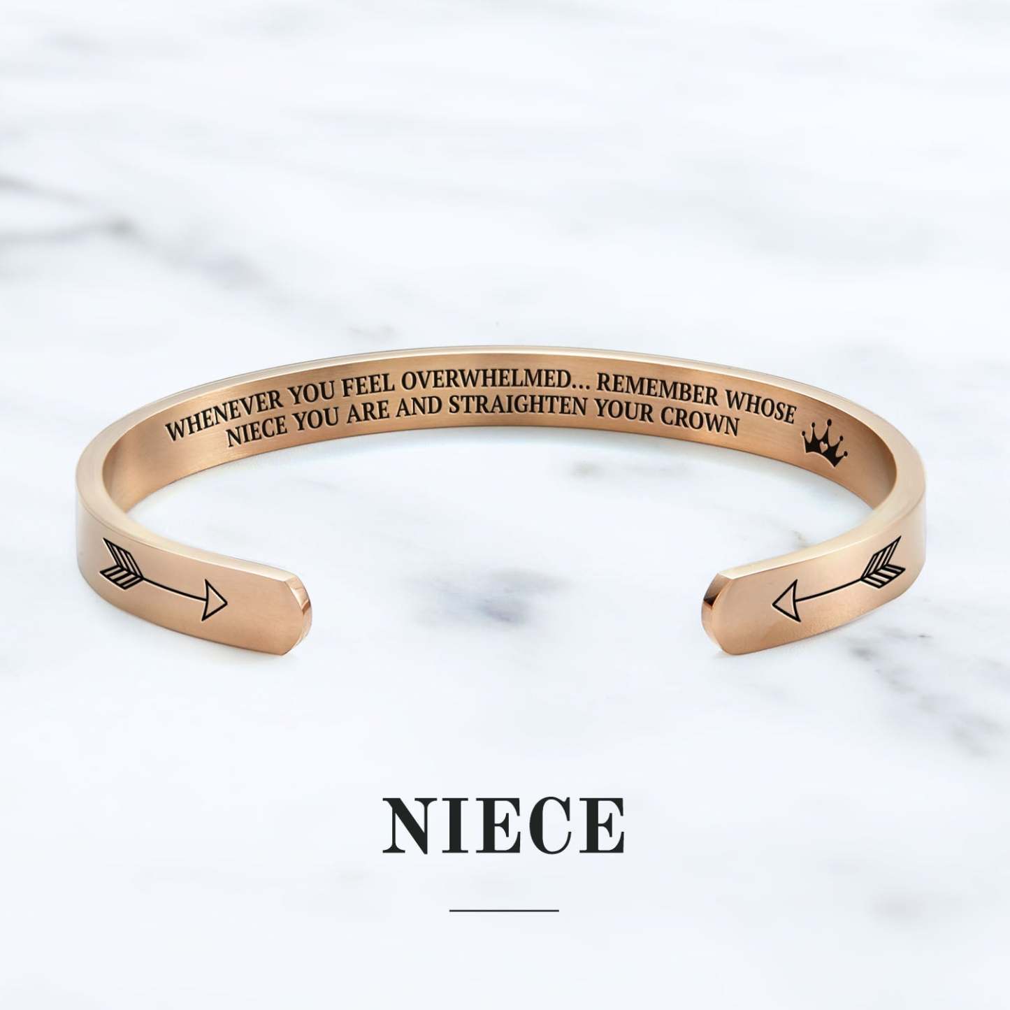 Mother's Day Gift Remember Who You Are and Straighten Your Crown Personalizable Cuff Bracelet-Engravingift