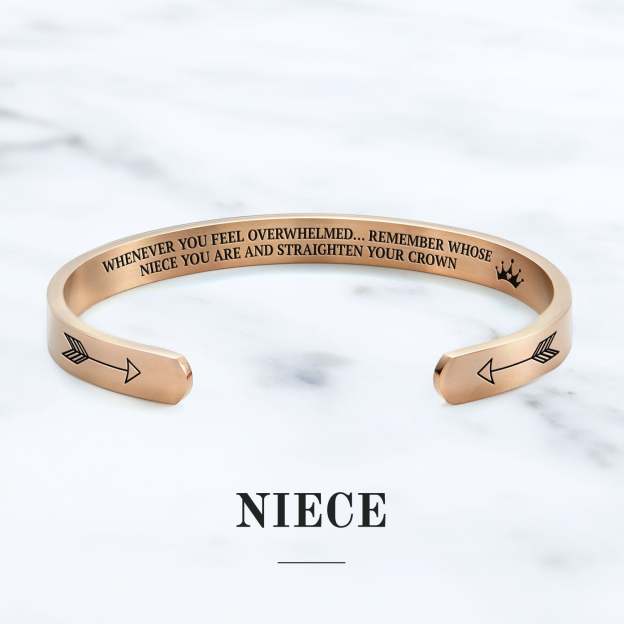 Mother's Day Gift Remember Who You Are and Straighten Your Crown Personalizable Cuff Bracelet-Engravingift