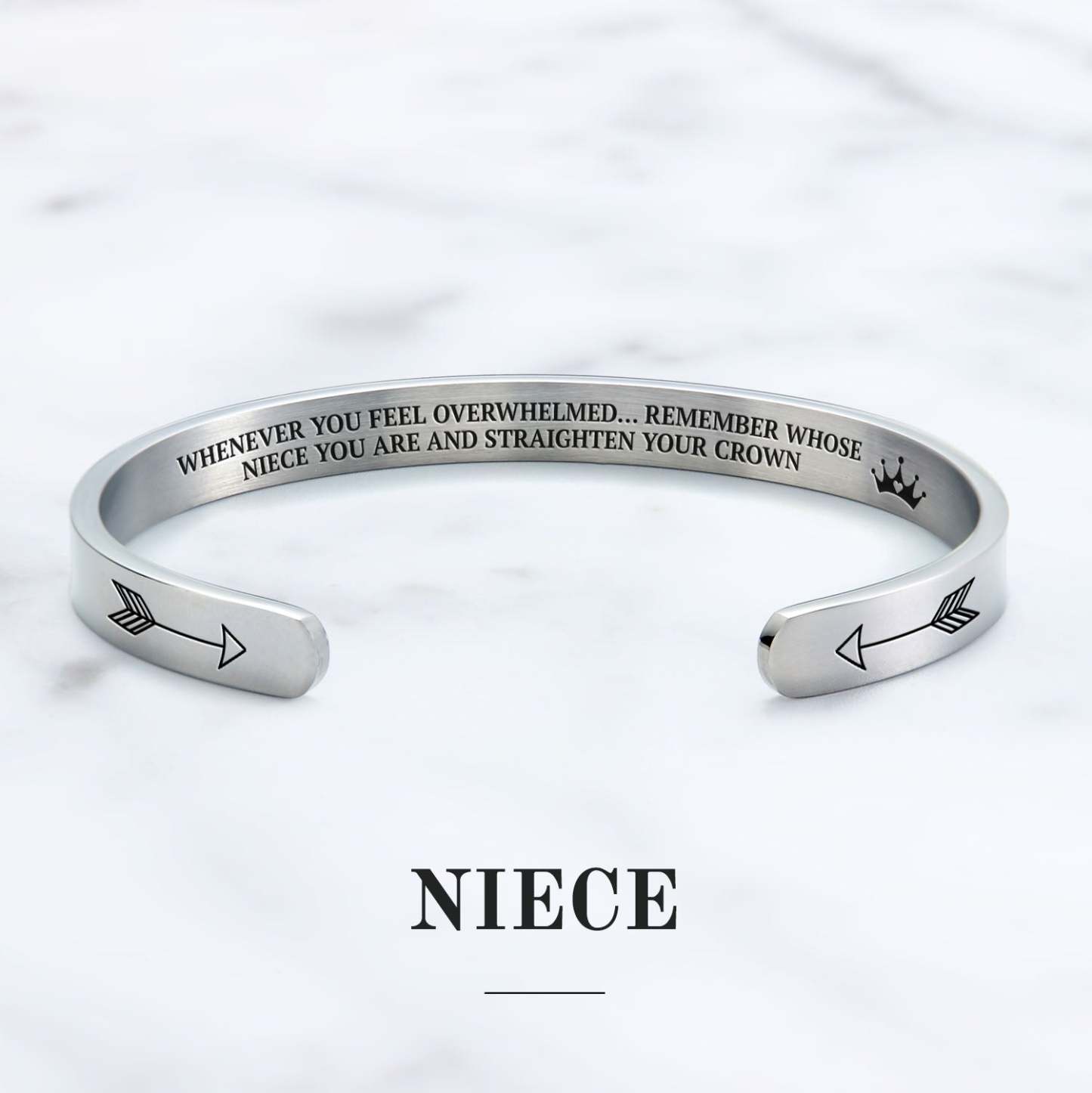 Mother's Day Gift Remember Who You Are and Straighten Your Crown Personalizable Cuff Bracelet-Engravingift