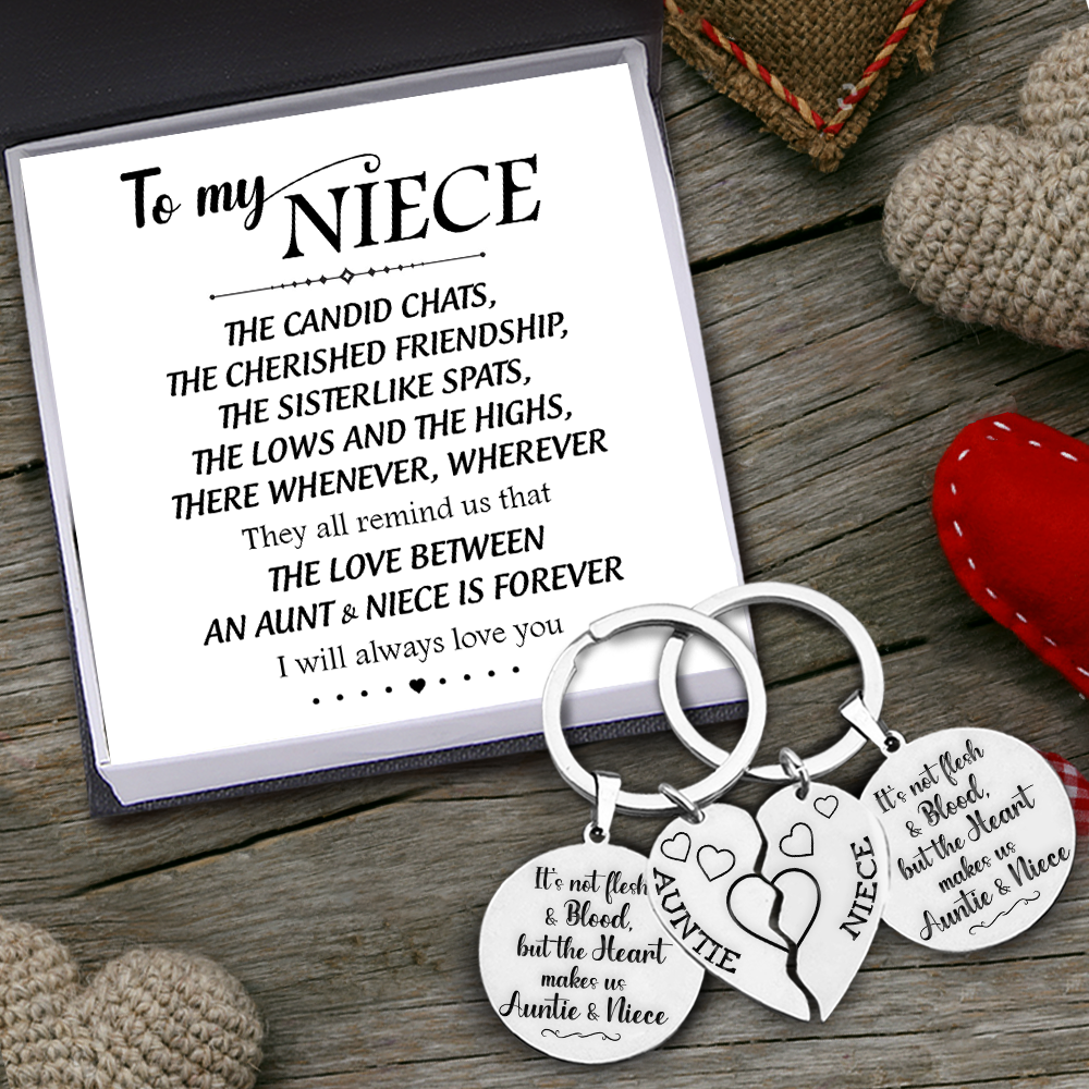 Mother's Day Gift Couple Keychains - Family - To My Niece - I Will Always Love You-Engravingift