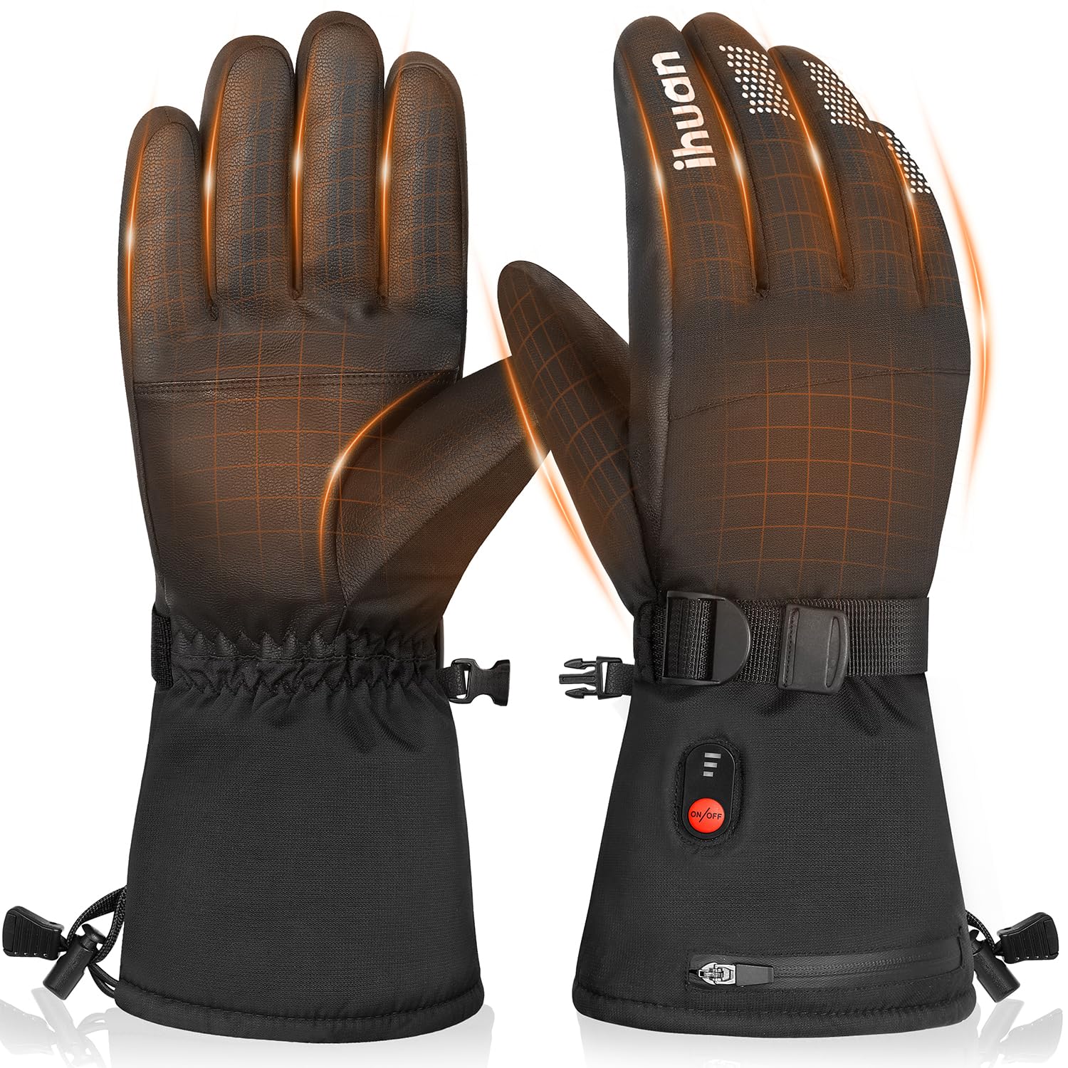 Waterproof Heated Gloves for Men Women