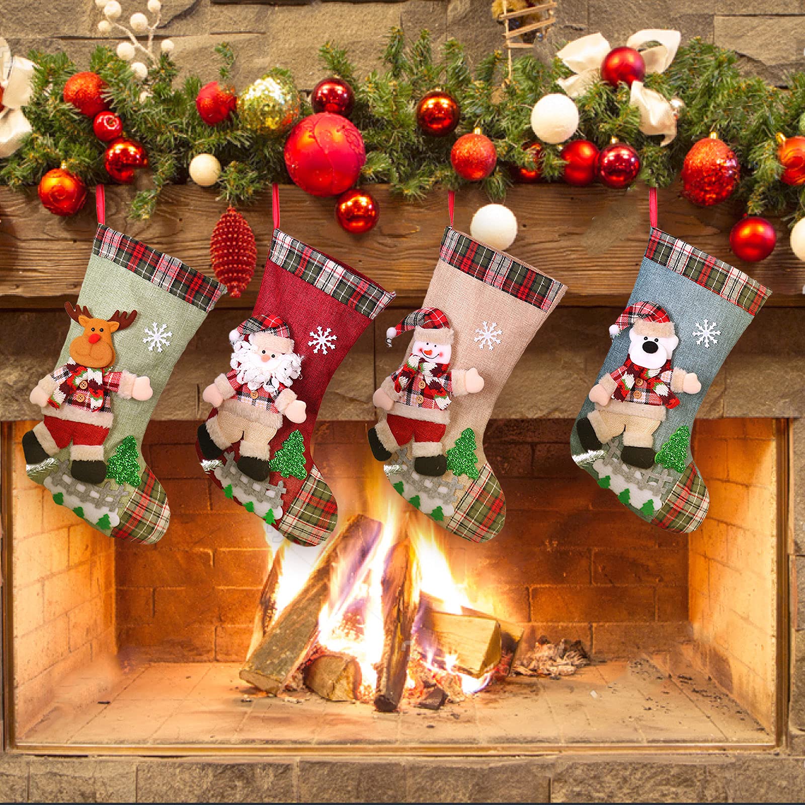 Vintage Christmas Stockings Family Matching Christmas Stockings