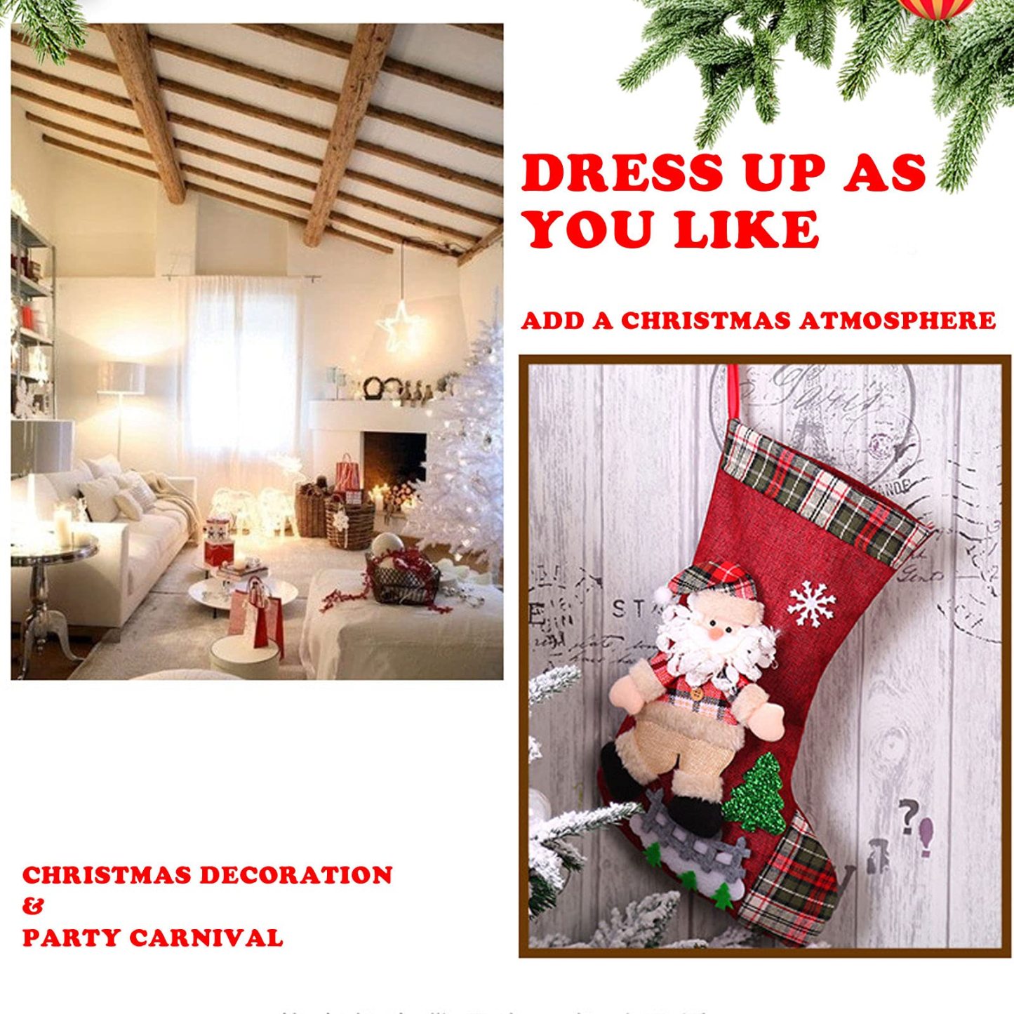 Vintage Christmas Stockings Family Matching Christmas Stockings