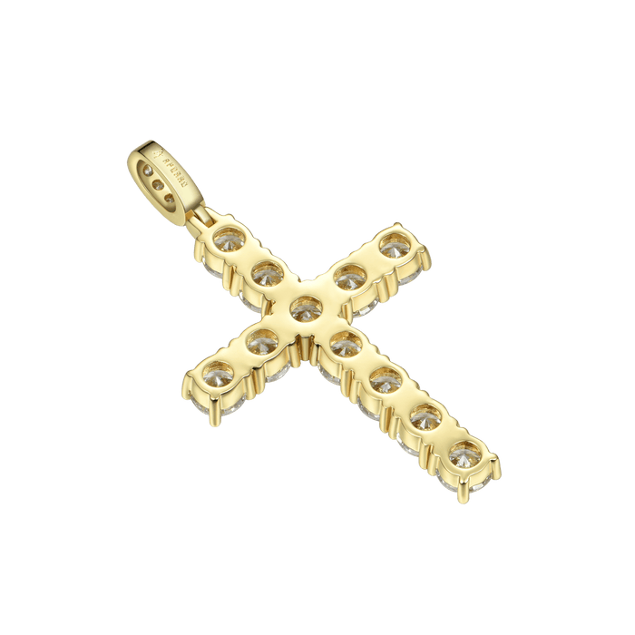 Father's Day Gift Medium Tennis Cross Pendant-Engravingift