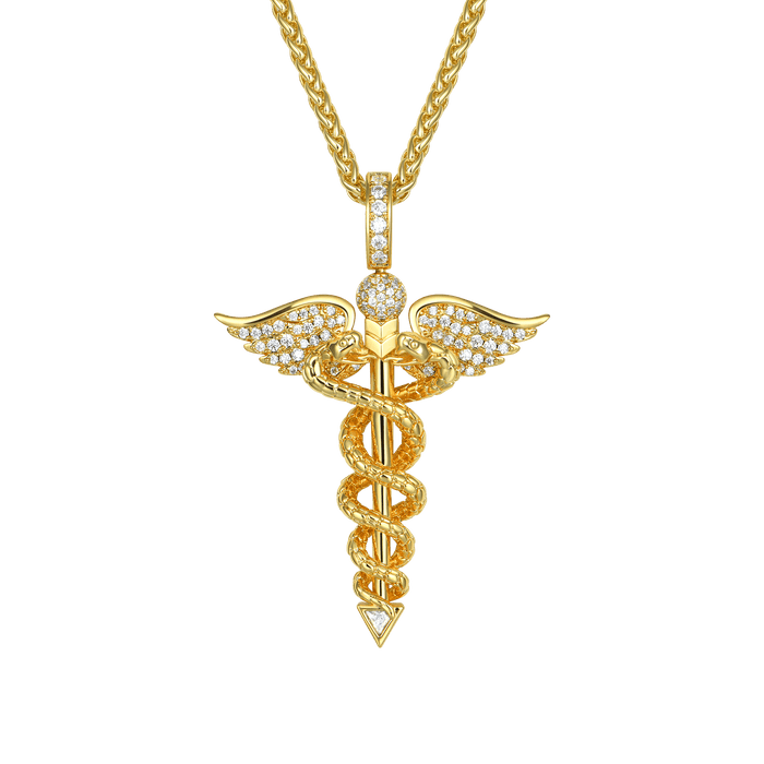 Father's Day Gift Staff of Hermes Pendant-Engravingift