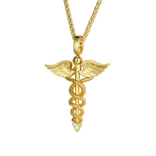 Father's Day Gift Staff of Hermes Pendant-Engravingift