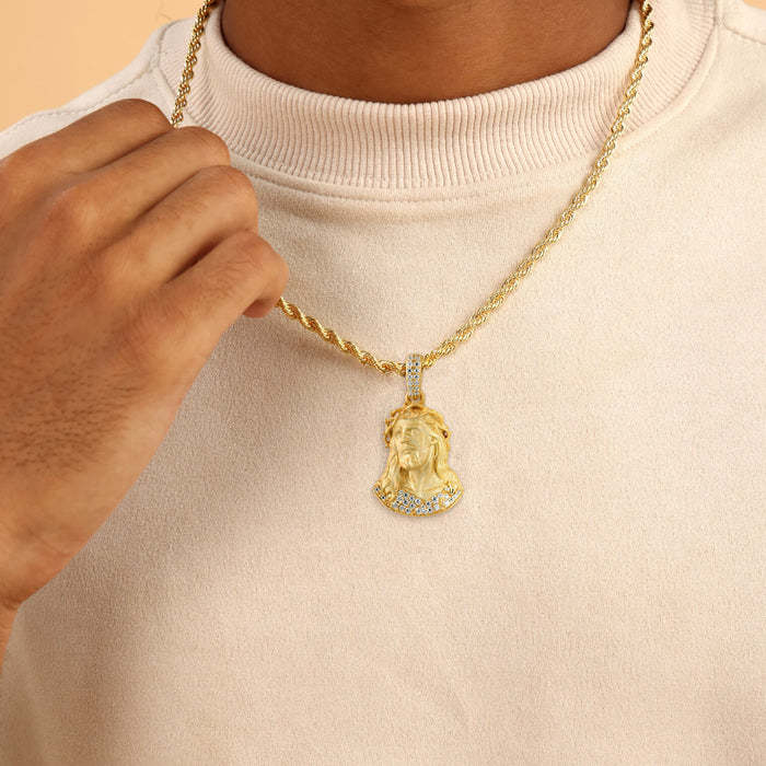 Father's Day Gift Moissanite Crucifix Pendant-Engravingift