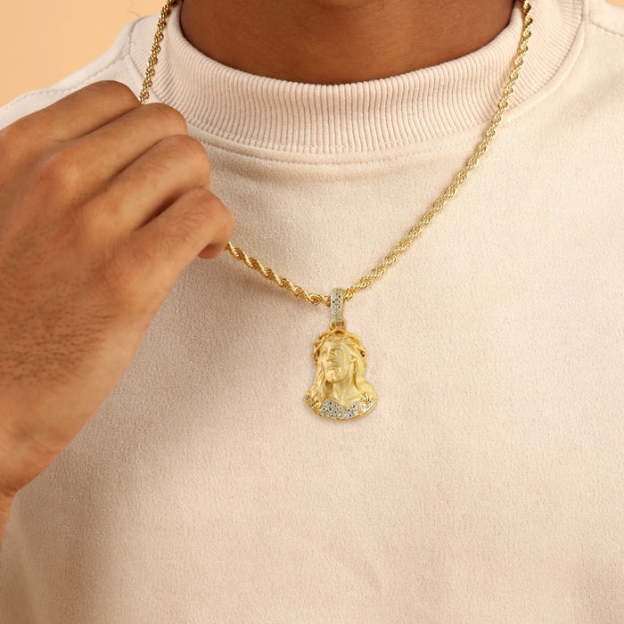 Father's Day Gift Moissanite Crucifix Pendant-Engravingift