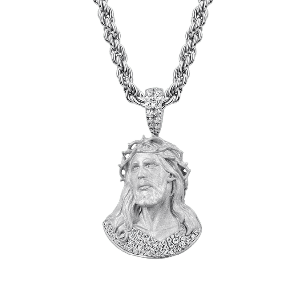 Father's Day Gift Moissanite Crucifix Pendant-Engravingift