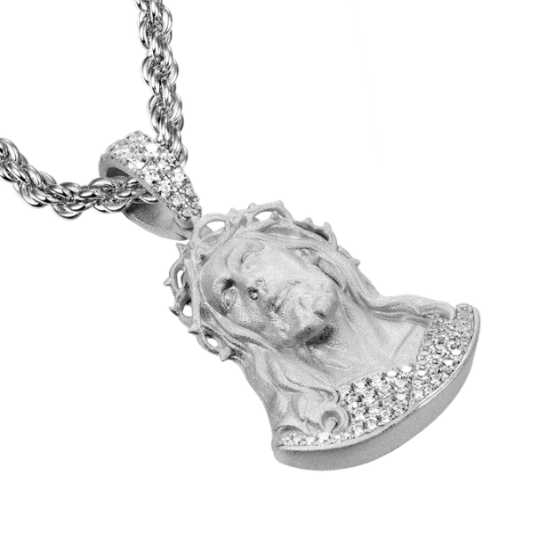 Father's Day Gift Moissanite Crucifix Pendant-Engravingift