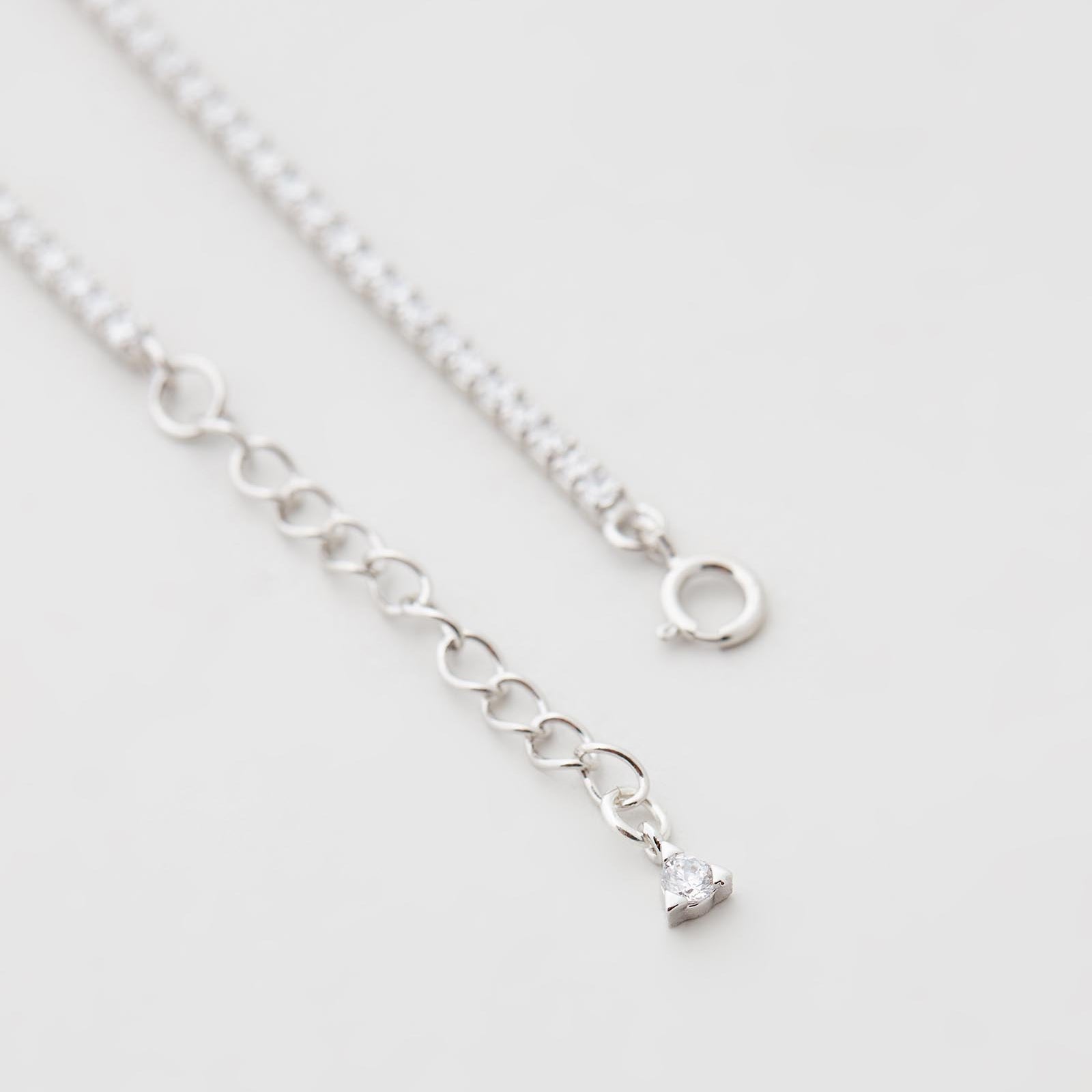 Mother's Day Gift Paris Tennis Bracelet - Silver-Engravingift
