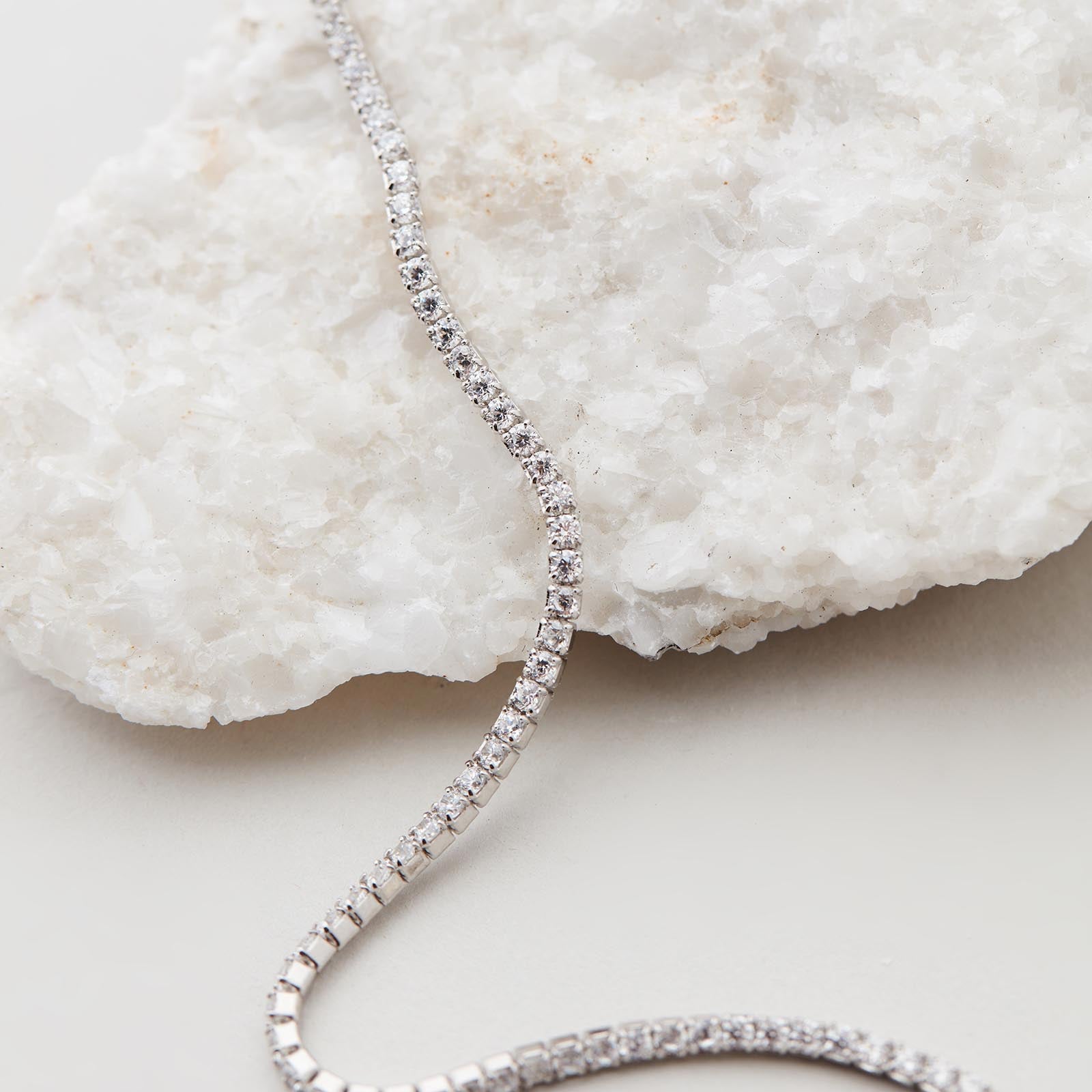 Mother's Day Gift Paris Tennis Bracelet - Silver-Engravingift
