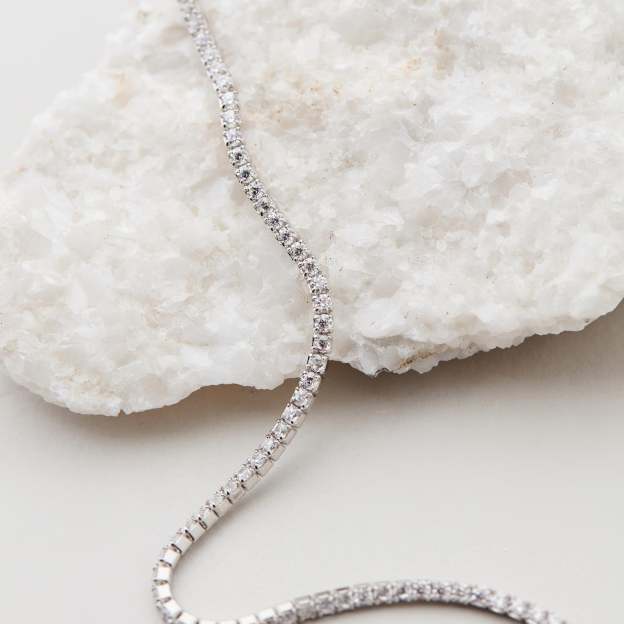 Mother's Day Gift Paris Tennis Bracelet - Silver-Engravingift