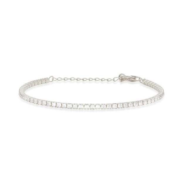 Mother's Day Gift Paris Tennis Bracelet - Silver-Engravingift