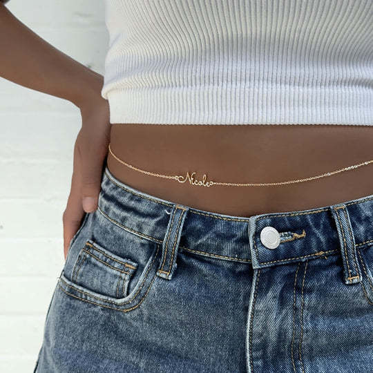 Custom Name Belly Chain