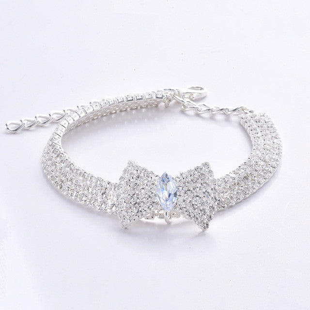 Mother's Day Gift Bling Rhinestone Dog Collar Crystal Puppy-Engravingift