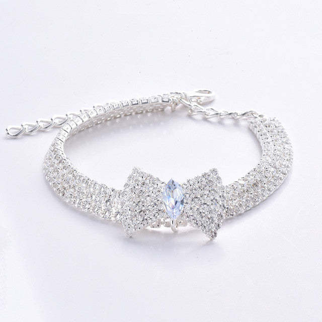 Mother's Day Gift Bling Rhinestone Dog Collar Crystal Puppy-Engravingift