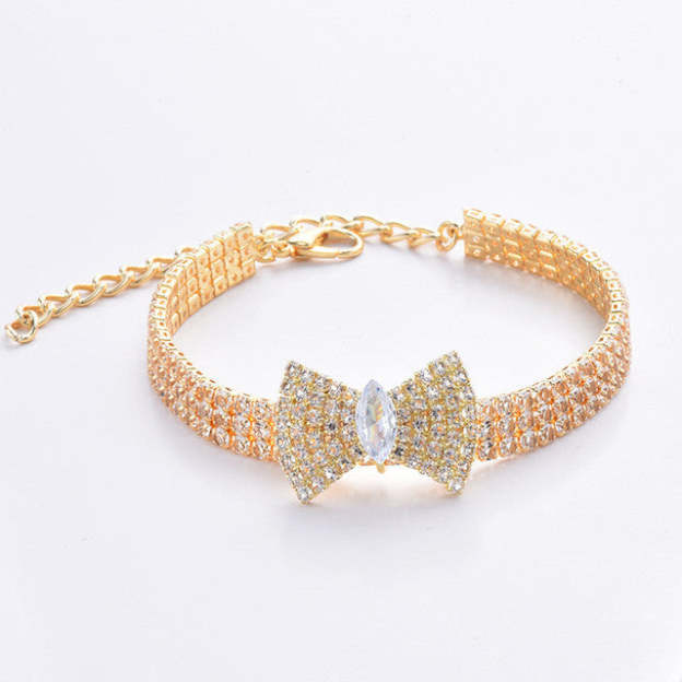 Mother's Day Gift Bling Rhinestone Dog Collar Crystal Puppy-Engravingift