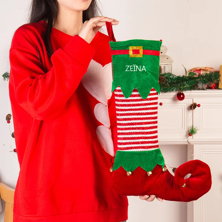 Personalized Christmas Stocking Ornaments Custom 1 Name Gift Bag Christmas Gifts for Family and Friends-Engravingift