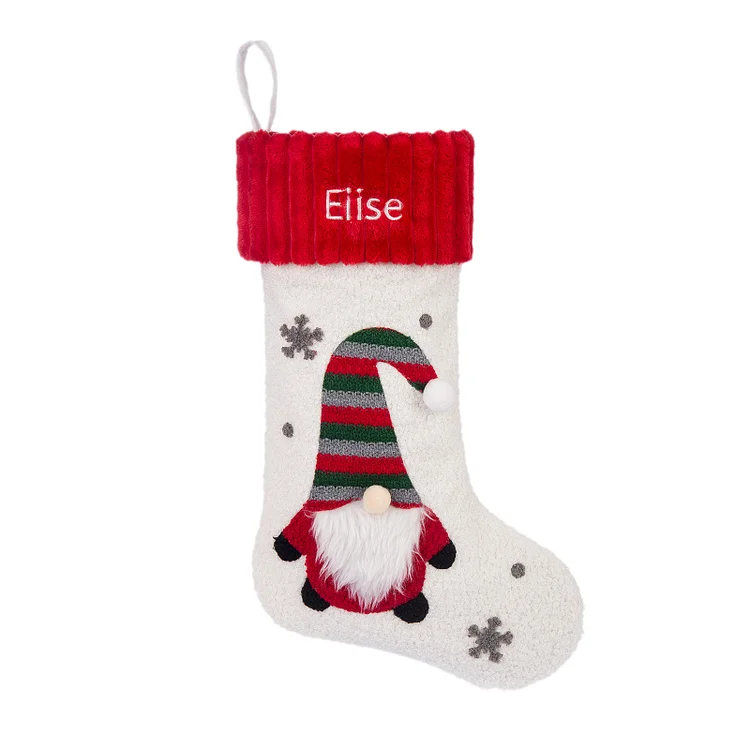 Christmas Personalized Stockings Ornaments Custom Name Santa Claus stocking Christmas Gifts for Family Friends-Engravingift