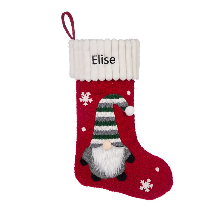 Christmas Personalized Stockings Ornaments Custom Name Santa Claus stocking Christmas Gifts for Family Friends-Engravingift