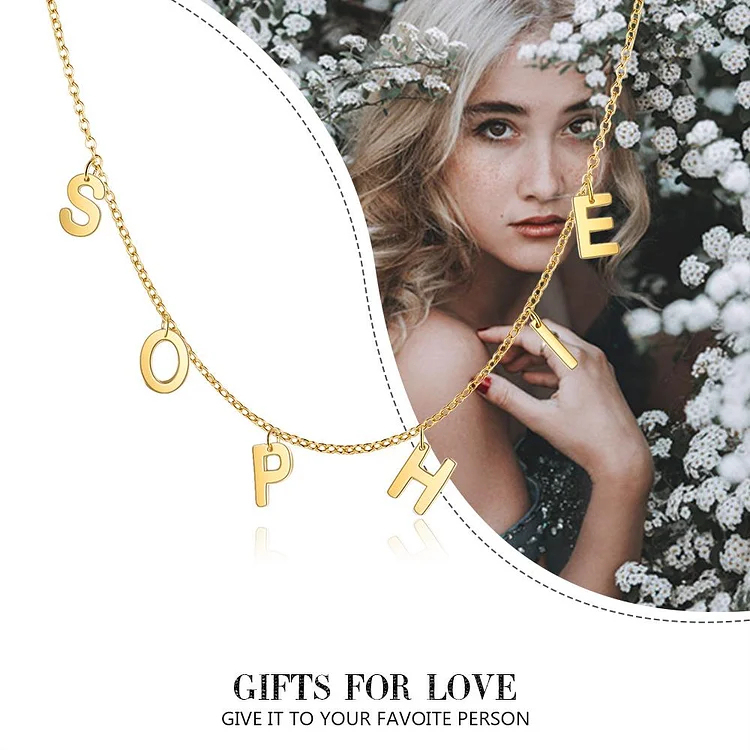 Personalized Initial Name Necklace Letter Necklace