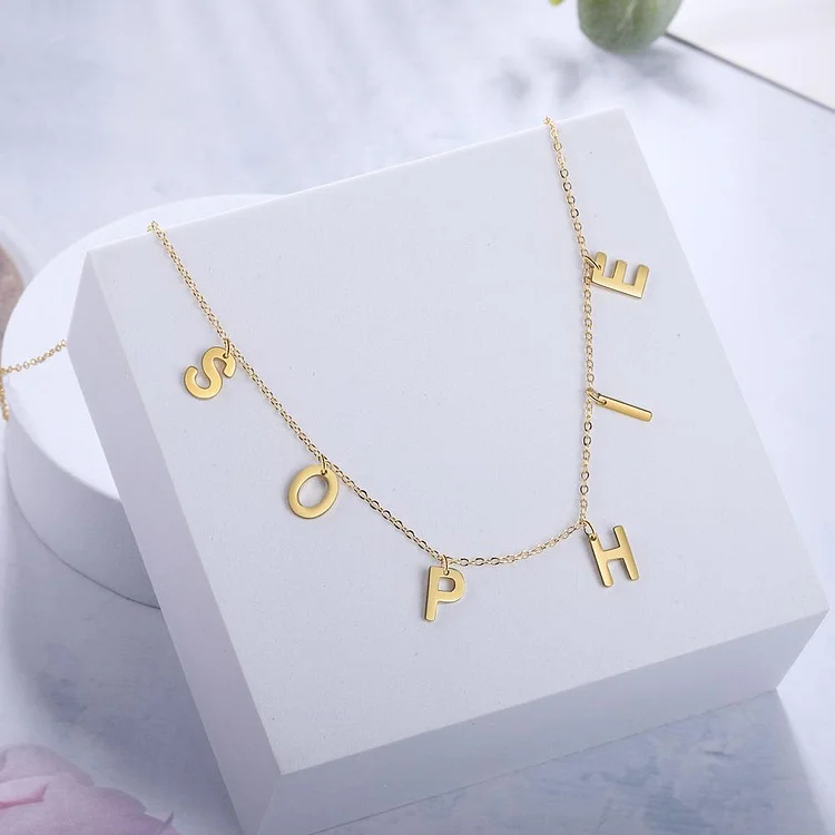 Personalized Initial Name Necklace Letter Necklace