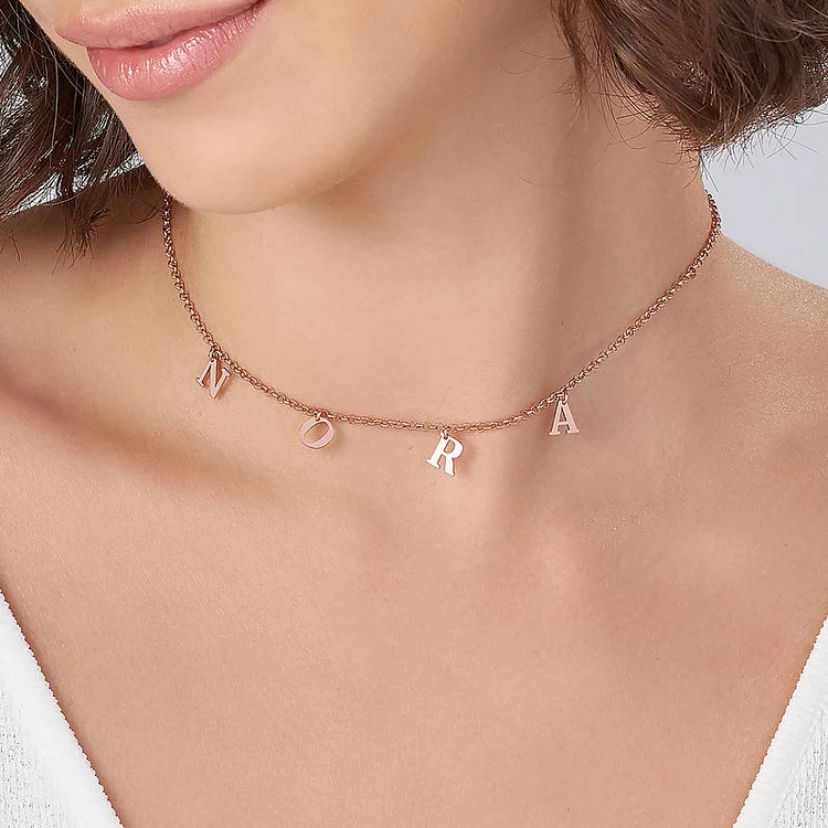 Personalized Initial Name Necklace Letter Necklace