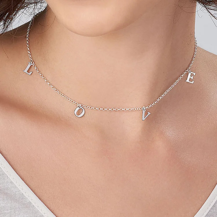 Personalized Initial Name Necklace Letter Necklace