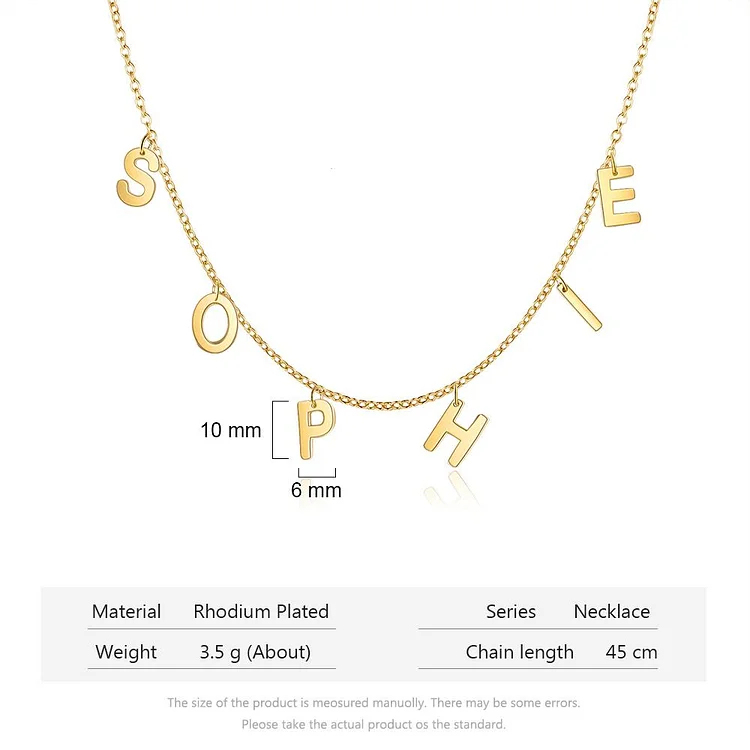 Personalized Initial Name Necklace Letter Necklace