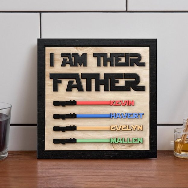 Personalized Star Wars Sign Father's Day Gifts - I AM THEIR FATHER