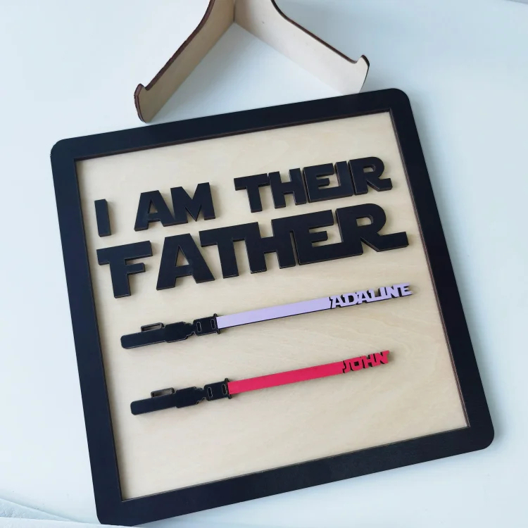 Personalized Star Wars Sign Father's Day Gifts - I AM THEIR FATHER