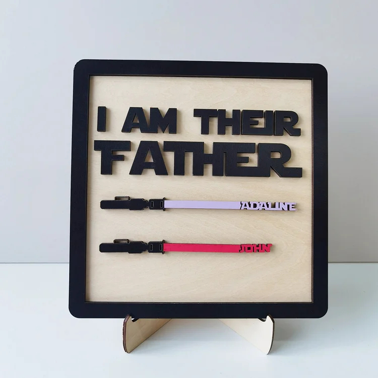 Personalized Star Wars Sign Father's Day Gifts - I AM THEIR FATHER