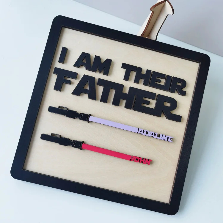 Personalized Star Wars Sign Father's Day Gifts - I AM THEIR FATHER