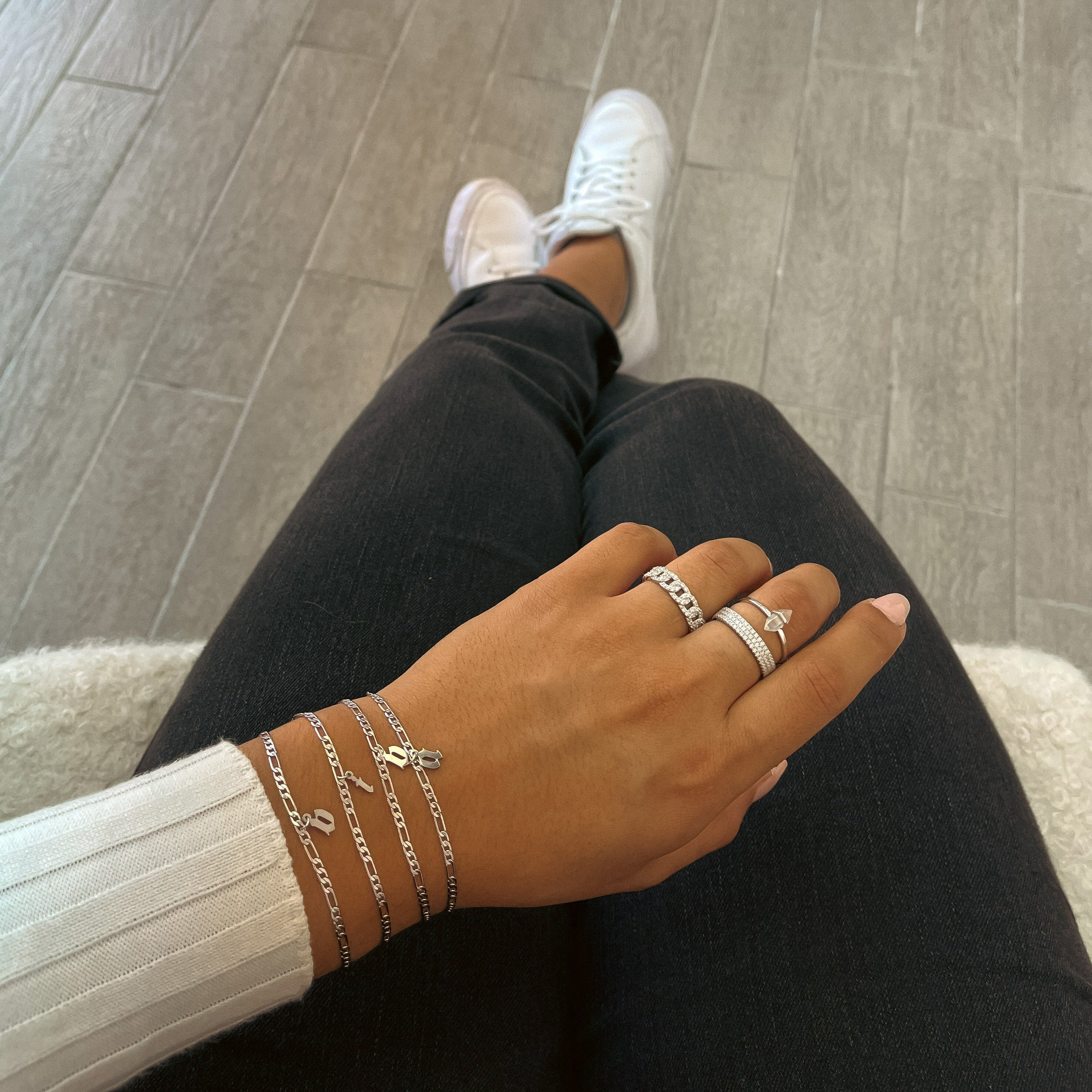 Mother's Day Gift Diamond Chain Ring-Engravingift