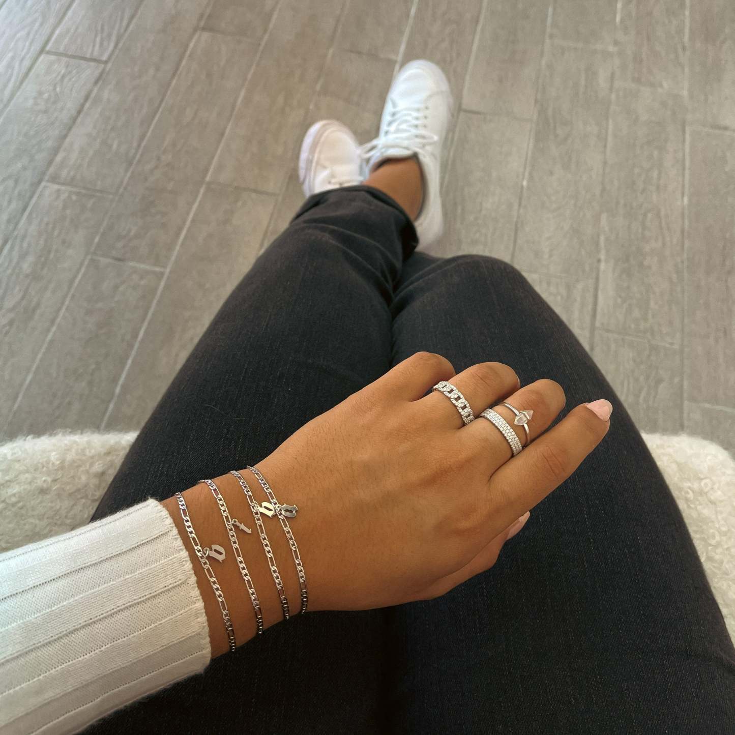 Mother's Day Gift Diamond Chain Ring-Engravingift