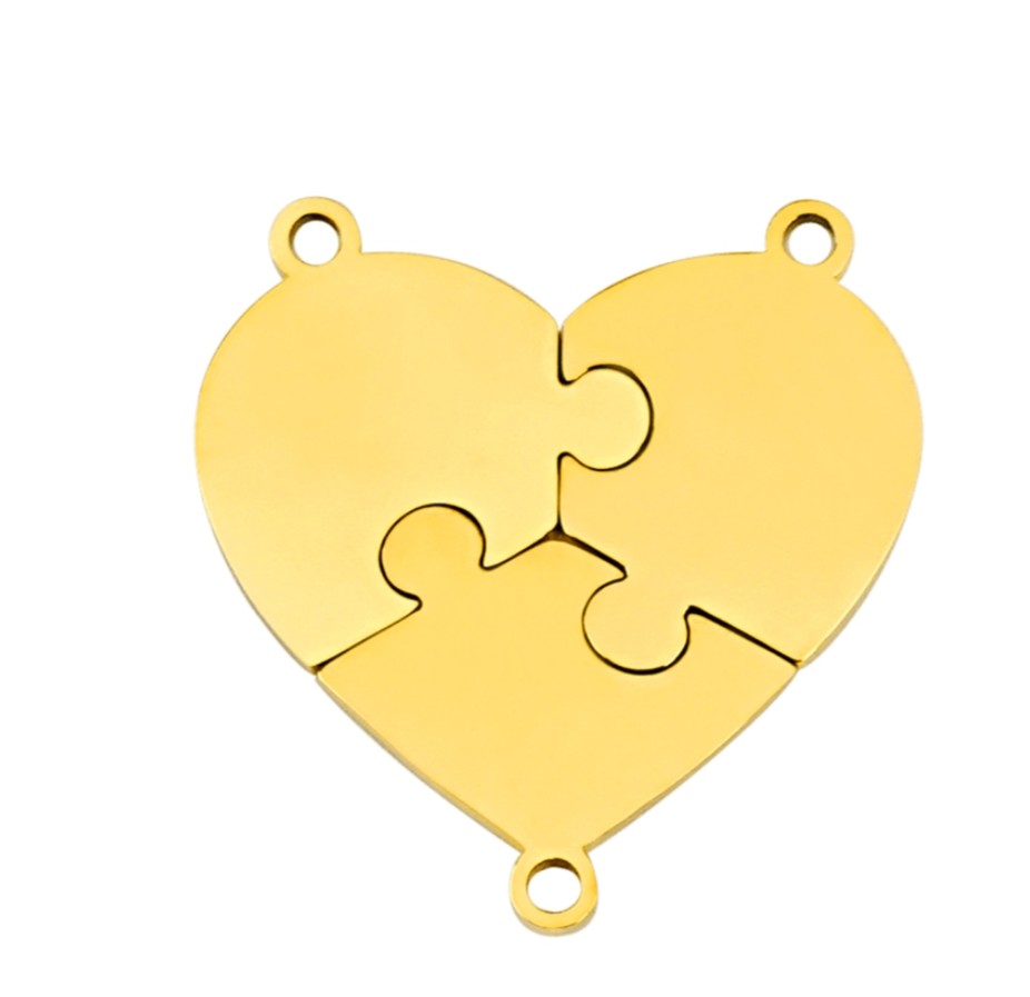 Personalized Heart Puzzle Names Keychain-Gift For Friend Or Family